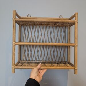 Natural Rattan Wall Shelf - Beige
